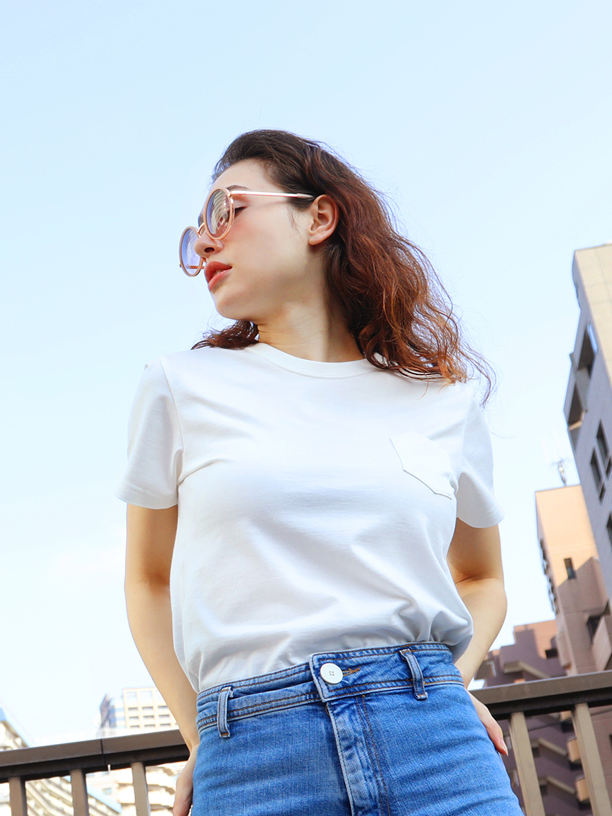 エーゲ海コットン大人のためのTシャツ Défilé（デフィレ）